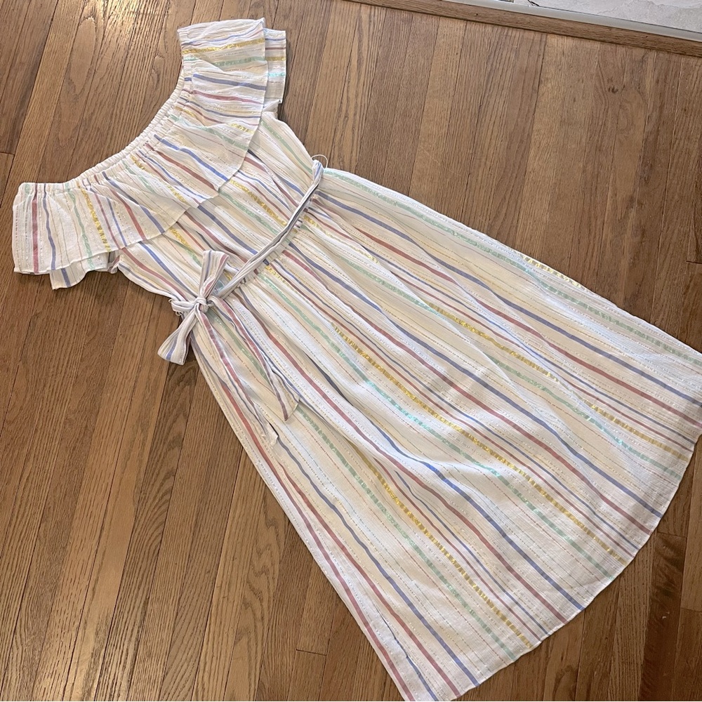 GAP Off Shoulder Ruffle Midi Dress NWOT Size Large
